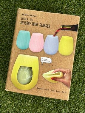 Silicone Wine Glasses Set - Pastel Multi-Color